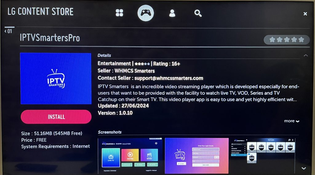 Abonnement IPTV Smarters Pro